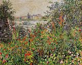 Claude Monet Flowers at Vetheuil painting